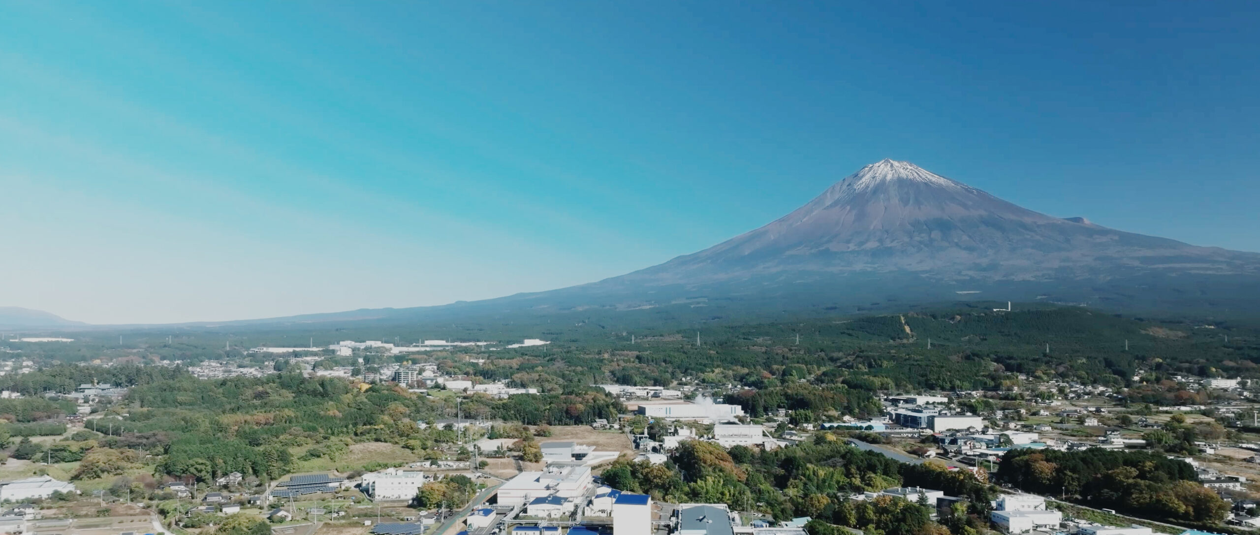 空撮現場から見た富士山